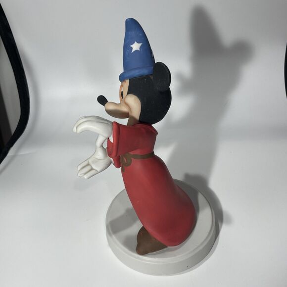 Vintage Disney Korea Sorcerer Mickey Mouse Figurine Fantasia 8” Tall Rare - Picture 3 of 7
